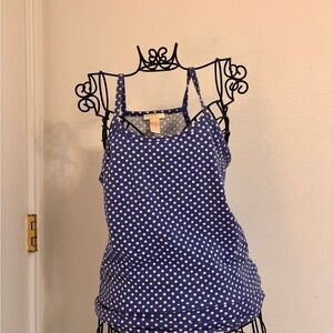 Forever 21 Blue Polka Dot Tank Top